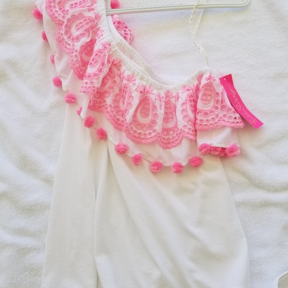 New lilly pulitzer Idara top resort white Large - Picture 2 of 4